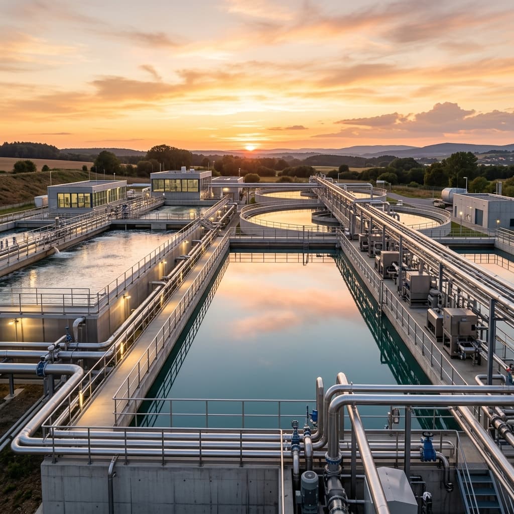 Water and wastewater treatment plant project site overview
